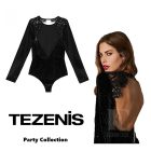 Tezenis nyitott hátú bársony body