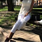 Calzedonia gyöngyökkel díszített strech farmernadrág