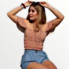 Tezenis pöttyös crop top