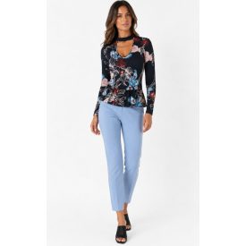 Tezenis virágmintás pamut peplum felső