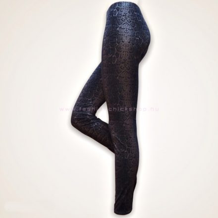 Calzedonia fekete pitonbőr mintázatú leggings