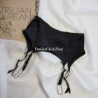 Tezenis szatén harisnyatartó kristályokkal díszített lánccal