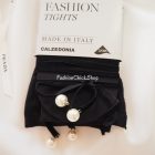 Calzedonia harisnyanadrág bársony szalaggal és gyöngy díszítéssel