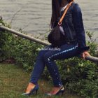 Calzedonia flitteres push up alakformáló farmernadrág