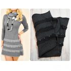 Hosszú ujjú gyapjú ruha