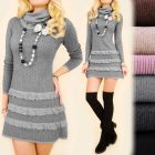 Hosszú ujjú gyapjú ruha