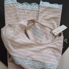 Intimissimi csipke díszítésű pamut hosszított felső