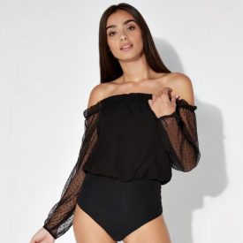 Tezenis hosszú ujjú tüll body