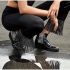 Calzedonia trapézszárú leggings csillámos rojtokkal