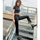 Calzedonia trapézszárú leggings csillámos rojtokkal