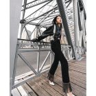 Calzedonia trapézszárú leggings csillámos rojtokkal