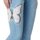 Calzedonia farmernadrág pillangóval és flitterrel