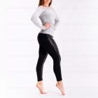 Tezenis bordázott hosszú ujjú top csipkével