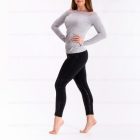 Tezenis bordázott hosszú ujjú top csipkével