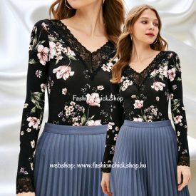 Tezenis hosszú ujjú top rugalmas viszkózból