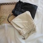 Calzedonia "paper bag" fazonú bőrhatású joggernadrág