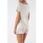 Intimissimi rövid ujjú selyem top kimonó szabással