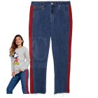 Tezenis oldalán csíkos strech farmernadrág