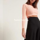 Tezenis hosszú ujjú bordázott crop top