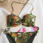 Tezenis Jungle Safari levehető pántos push up bikini