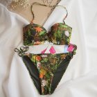 Tezenis Jungle Safari levehető pántos push up bikini