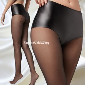   Calzedonia tüll harisnyanadrág bőrhatású nadrágrésszel