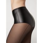 Calzedonia tüll harisnyanadrág bőrhatású nadrágrésszel