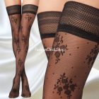 Calzedonia 30 denes virágmintás tüll combfix