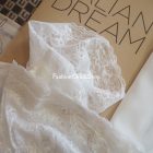 Calzedonia fehér combfix széles csipkével