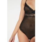 Tezenis viszkóz és selyem body csipke betéttel