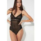 Tezenis viszkóz és selyem body csipke betéttel