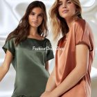 Intimissimi rövid ujjú selyem top kimonó szabással